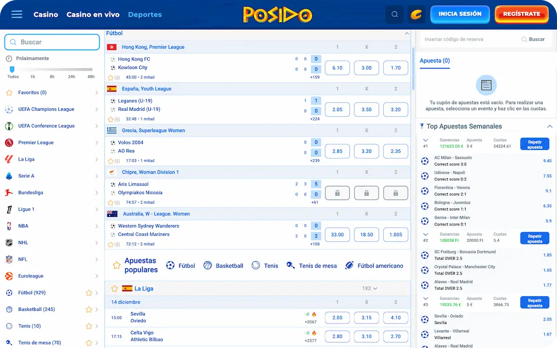 deportes del casino posido