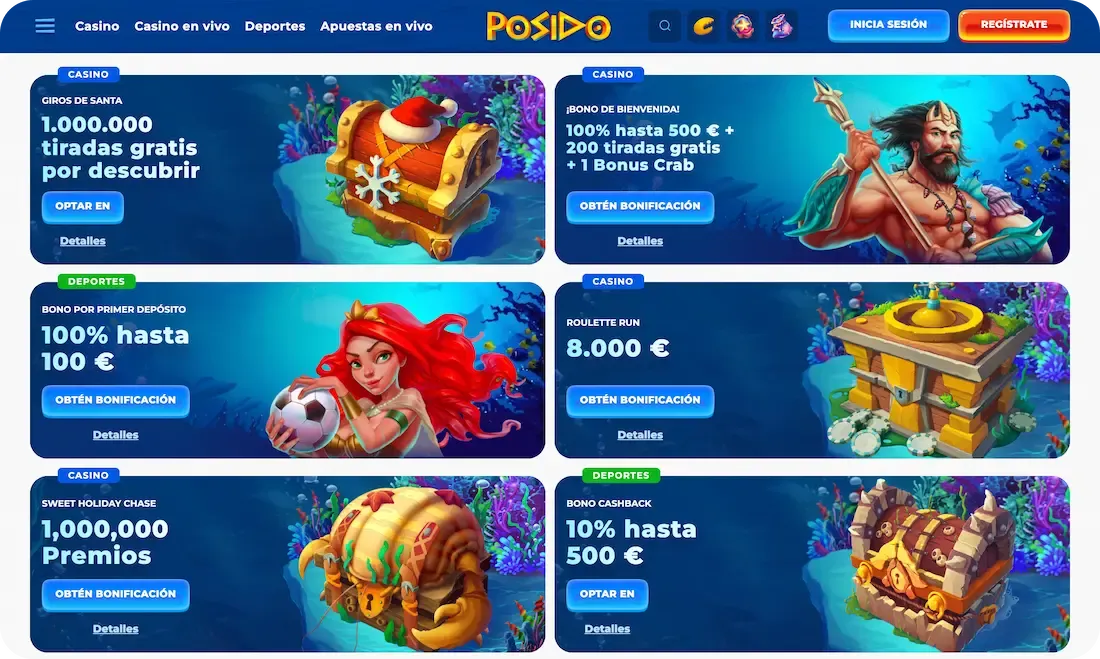 bonos del casino posido