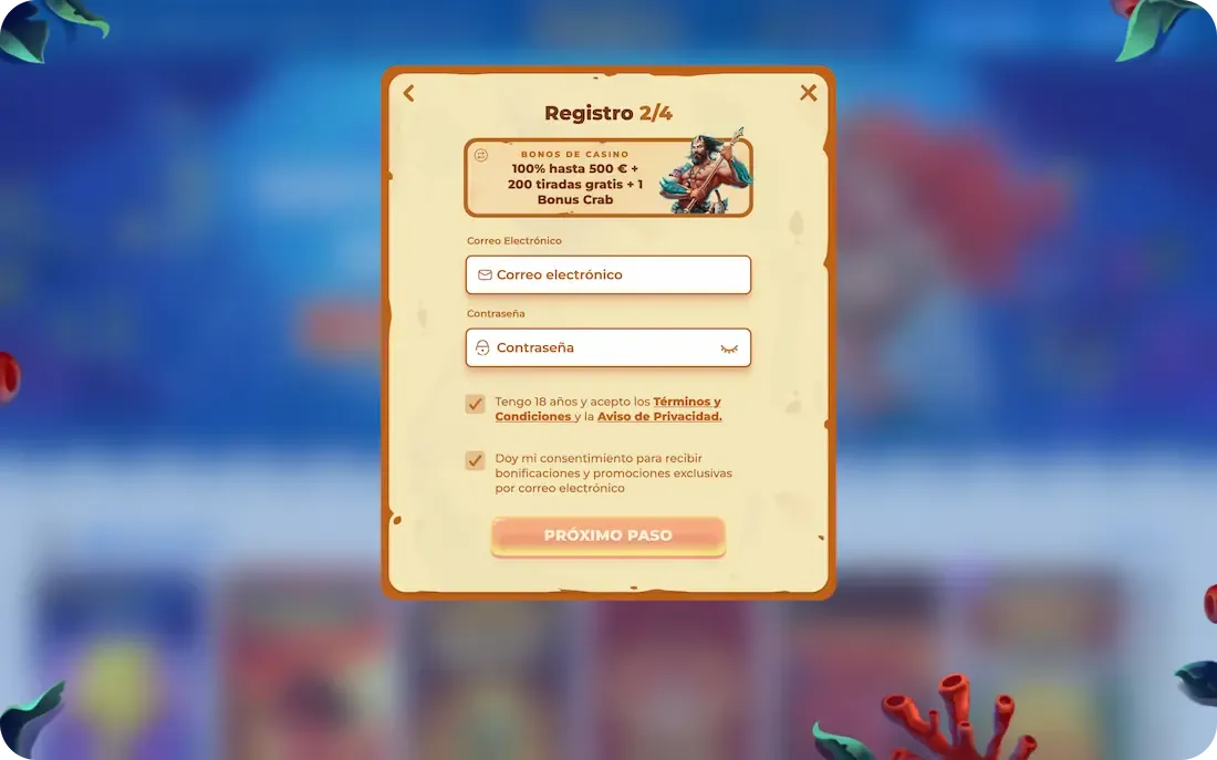 registro en el casino posido